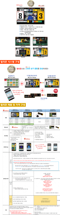온라인 주문 Billizone Pro Score_7200000원